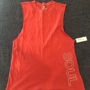 SoulCycle red unisex muscle tank, medium